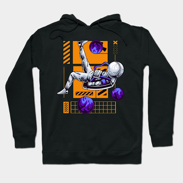 overhead kick in space Hoodie by Ihsanmtsm Illustration